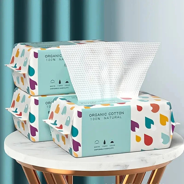 Disposable Thick 100% Cotton Face Towels" X50