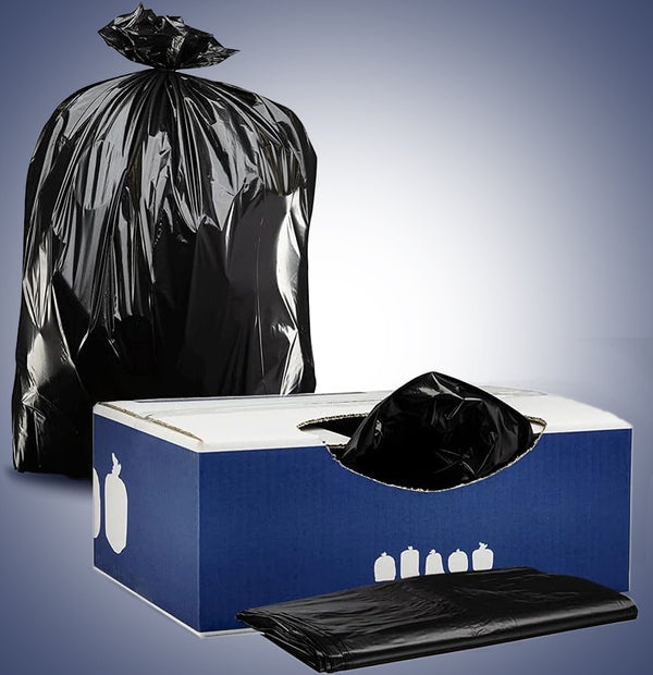 Plasticplace 65 Gallon Trash Bags - 1.5 Mil Thickness - Pack of 50