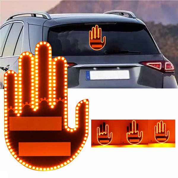 Express Yourself on the Road with our LED Gesture Car Finger Light!